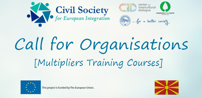 [CLOSED] Call for Macedonian organisations: Multiplier Training Courses